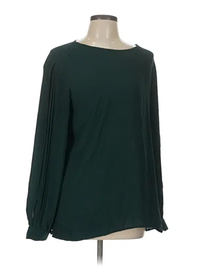Pre-owned T Tahari Long Sleeve Blouse In Green