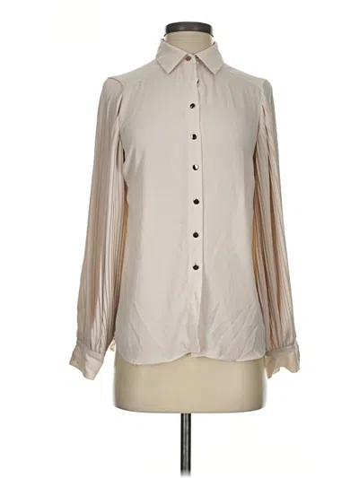 Pre-owned T Tahari Long Sleeve Blouse In Ivory