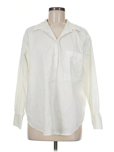 Pre-owned T Tahari Long Sleeve Blouse In Ivory