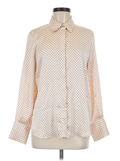 Pre-owned T Tahari Long Sleeve Blouse In Ivory