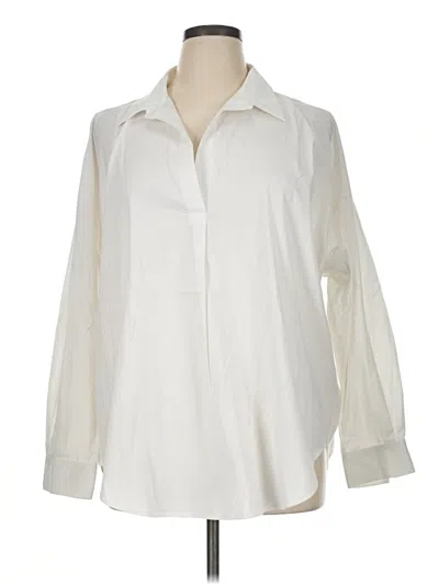 Pre-owned T Tahari Long Sleeve Blouse In Ivory