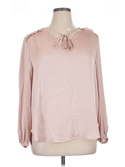 Pre-owned T Tahari Long Sleeve Blouse In Pink