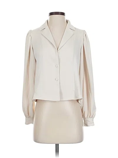 Pre-owned T Tahari Long Sleeve Blouse In White