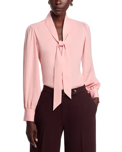 T Tahari Long Sleeve Bow Tie Neck Blouse