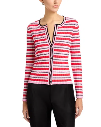 T Tahari Long Sleeve Crewneck Striped Sweater In Multi