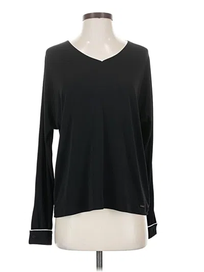 Pre-owned T Tahari Long Sleeve T-shirt In Black