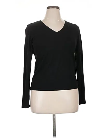 Pre-owned T Tahari Long Sleeve T-shirt In Black