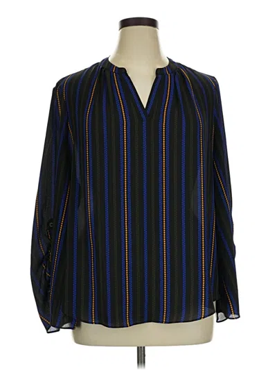 Pre-owned T Tahari Long Sleeve T-shirt In Blue