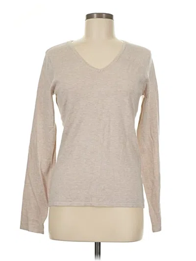 Pre-owned T Tahari Long Sleeve T-shirt In Brown