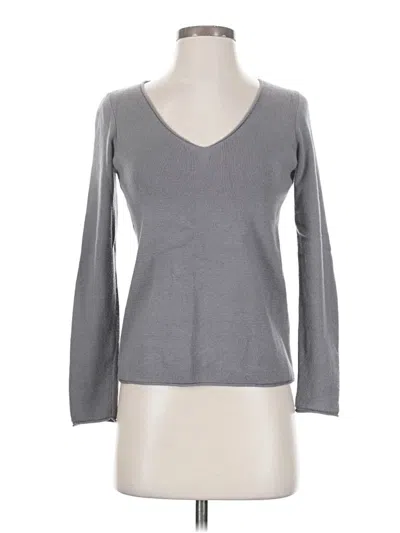 Pre-owned T Tahari Long Sleeve T-shirt In Gray