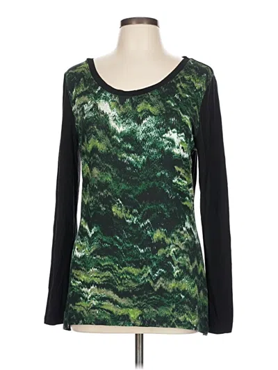 Pre-owned T Tahari Long Sleeve T-shirt In Green