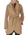 T Tahari Marilyn Belted Coat In Camel