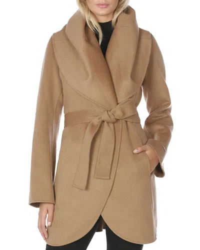 T Tahari Marilyn Belted Coat In Camel