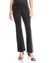 T Tahari Metallic Flared Pants In Black