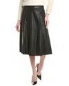 T Tahari Midi Flare Skirt In Black