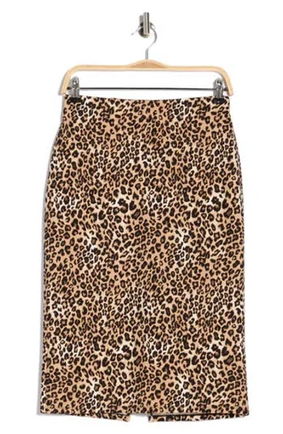 T Tahari Midi Skirt In Animal Print