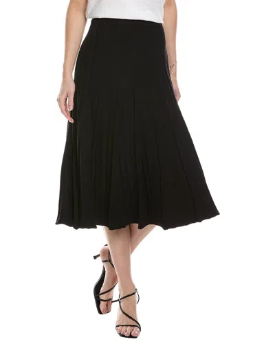 T Tahari Women's Pull-on Pleated Midi Skirt In Black