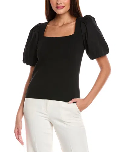 T TAHARI T TAHARI MIXED MEDIA BLOUSON TOP
