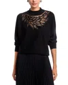 T Tahari Mock Neck Sweater In Black