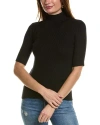 T Tahari Mock Neck Sweater In Black
