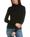 T Tahari Mock Neck Sweater In Black