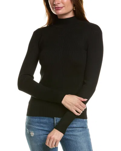 T Tahari Mock Neck Sweater In Black