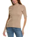 T Tahari Mock Neck Sweater In Brown