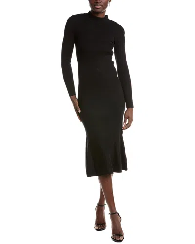 T Tahari Mock Neck Sweaterdress In Black