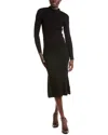 T Tahari Mock Neck Sweaterdress In Black