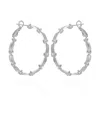 T Tahari Modern Hoop Earrings In Silver