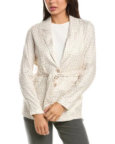 T Tahari Notch Collar Jacket In Neutral