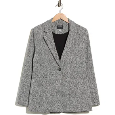 T Tahari Notch Lapel Single Button Blazer In Gray