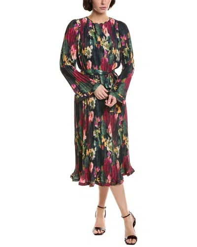 T Tahari Novelty Midi Dress In Multi