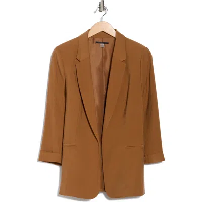 T Tahari Open Boyfriend Blazer In Brown