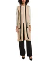 T Tahari Open Front Cardigan In Neutral