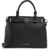 T Tahari Overlook Leather Satchel In Black