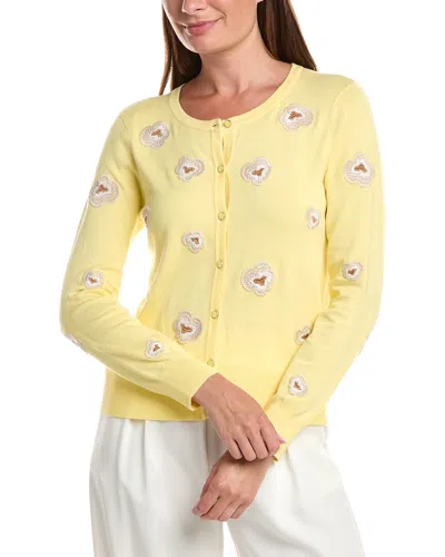 T Tahari Pansy Cardigan In Spring Sunshine