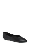T Tahari Paris Pointed Toe Flat In Black