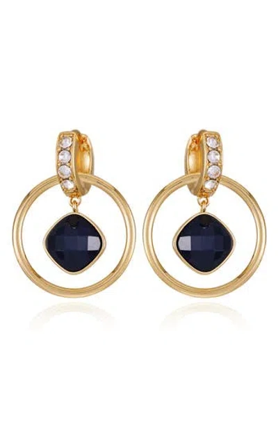 T Tahari Pavé Double Hoop Earrings In Gold