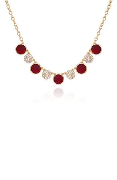 T Tahari Pavé Statement Disc Necklace In Gold