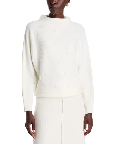 T Tahari Pearl Curved Lines Dolman Sleeve Sweater In Multi