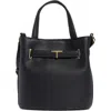 T Tahari Pebble Bucket Bag In Black