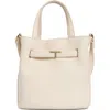 T Tahari Pebble Bucket Bag In Brown