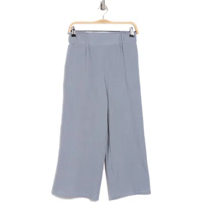 T Tahari Pleated Gauze Pull-on Pants In Mid Steel Blue