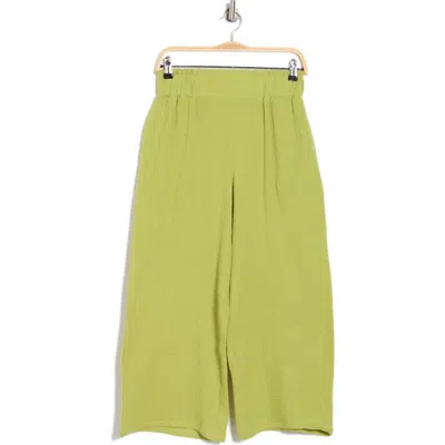 T Tahari Pleated Gauze Pull-on Pants In Spring Green