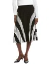 T Tahari Pleated Knit Mini Skirt In Black