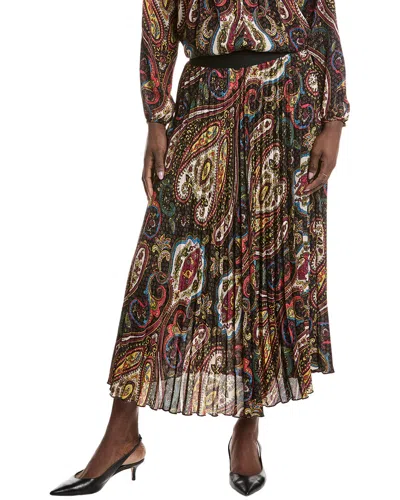 T TAHARI PLEATED MAXI SKIRT