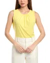 T Tahari Pleated Neck Blouse