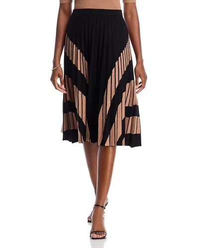 T Tahari Pleated Skirt In Black