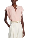 T Tahari Pleated Top In Paradise Pink